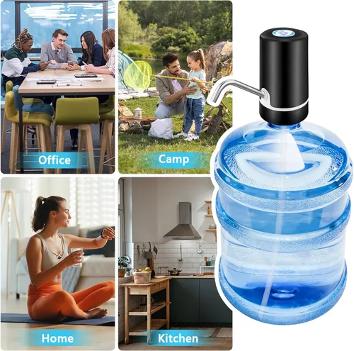 Miniatura 6 de Dispensador de agua para botella de 5 galones, bomba de botella de agua portátil con carga USB, interruptor automático, dispensador de agua portátil