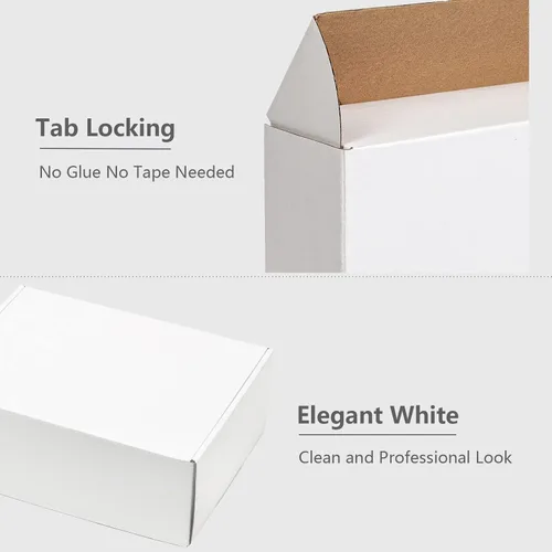 Miniatura 4 de Timirog Cajas de envío blancas 12x9x4" Paquete de 20 - Caja de correo de cartón corrugado para pequeñas empresas, suministros de embalaje