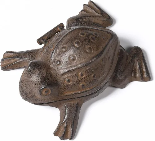 Ocultador de llave de rana para exteriores, de hierro fundido, oculto, para decoración de interiores, jardín, color marrón envejecido
