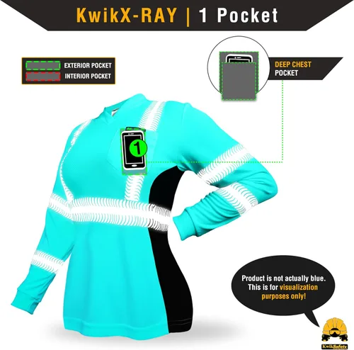 Miniatura 6 de KwikSafety - Charlotte, NC - Vixen Hi Vis Long Sleeve Safety Shirt for Women [Angel Hair Reflective Tape]