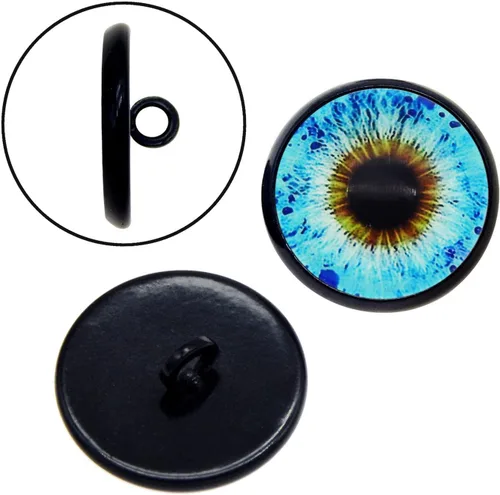 Miniatura 2 de JJGQAZ 12 pares de ojos cosidos de 0.236 a 1.188 pulgadas para animales de peluche, figura de muñequera, botones redondos de cristal abovedados