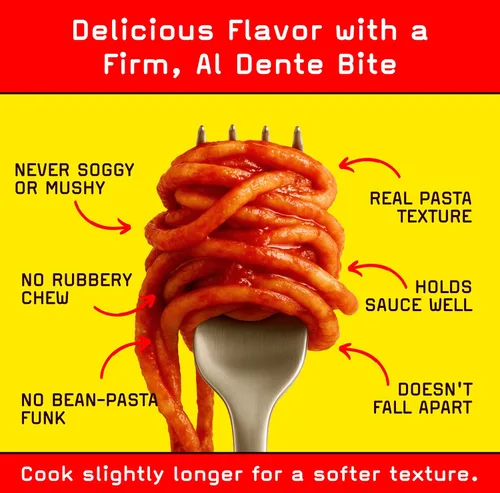 Miniatura 5 de Pete's Pasta Espaguetis 20g de pasta alta en proteínas, sin carbohidratos Pasta Keto, sin carbohidratos Pasta italiana saludable, sin