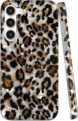 Miniatura 3 de J.west Funda para Samsung Galaxy S23 Plus de 6.6 pulgadas, Funda de Lujo con Estampado de Leopardo y Guepardo, Diseño Translúcido y Nacarado, Funda