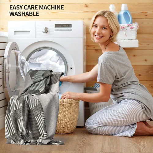 Miniatura 8 de Colchón para sofá cama de 4 pulgadas, repuesto de espuma viscoelástica de gel con funda de patrón geométrico transpirable lavable, soporte