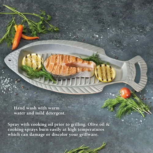 Miniatura 4 de Wilton Armetale Gourmet Grillware - Plancha con asas, 18.5 pulgadas