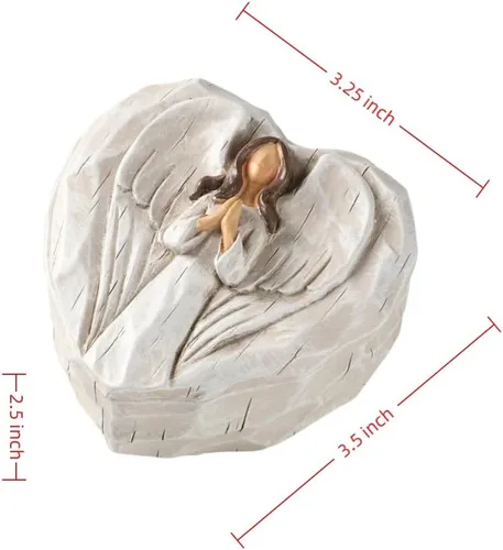 Miniatura 6 de Hodao Figuras de ángel Regalo de ángel Caja de recuerdo esculpida pintada a mano White Elegance Angel-Bless You