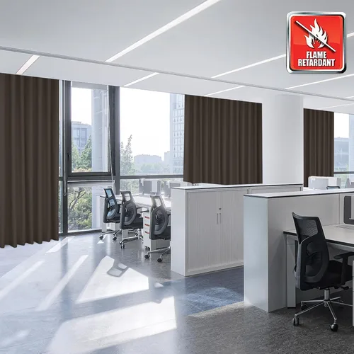 Miniatura 8 de Fcosie Cortinas opacas ignífugas para oscurecer la habitación, 72 pulgadas de ancho por 102 pulgadas de largo, cortina opaca resistente al fuego