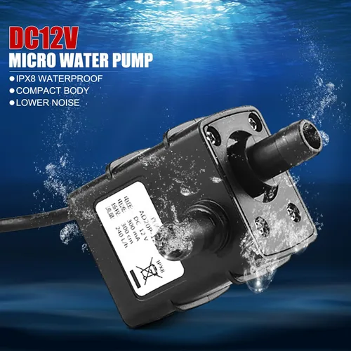 Miniatura 2 de Bomba solar de 12 voltios, bomba de agua para acuario, bomba sumergible sin escobillas Dc12v 240l/H, ultra silenciosa, bomba de motor sin