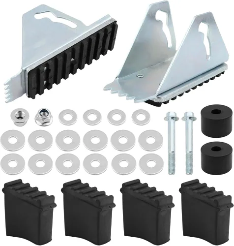 Balana Juego de 28 piezas de zapatos para escaleras de extensión, accesorios de soporte, pies antideslizantes de escalera, piezas de escalera de
