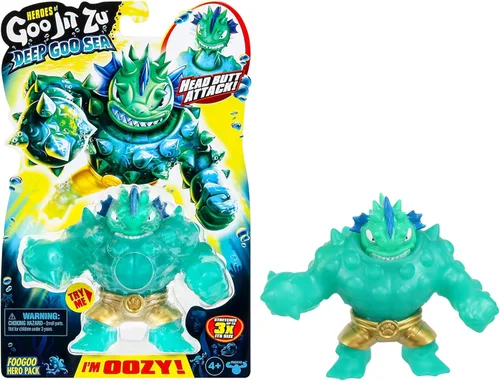 Miniatura 7 de Heroes of Goo Jit Zu Paquete de héroes de Deep Goo Sea Blazagon. Juguete súper elástico lleno de goo. con función de ataque de agua a chorro.