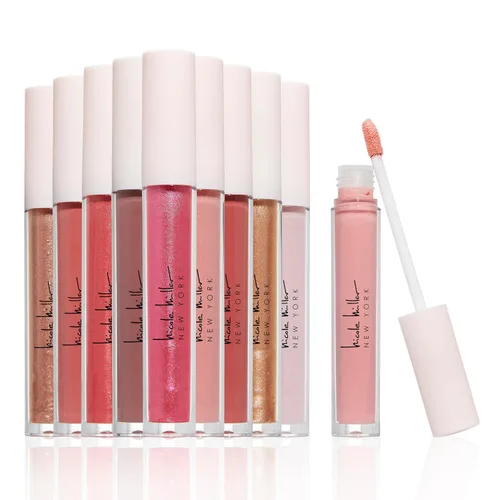 Miniatura 7 de Nicole Miller - Colección de brillos de labios brillantes para mujeres y niñas, juego de colores de larga duración con ricos colores variados, rosa
