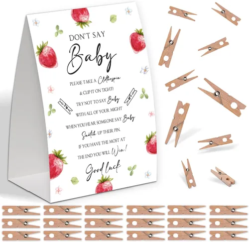 Miniatura 12 de Decoraciones de oso para baby shower, género neutro y temático de otoño, incluye juego de Don't Say Baby y pequeño juego de pinzas para la ropa