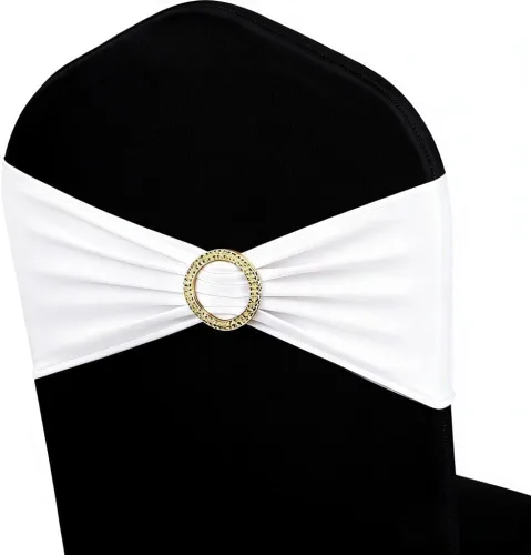 Miniatura 17 de Paquete de 50 bandas para sillas color verde salvia, bandas elásticas para sillas deslizantes, lazos para bodas, fiestas, baby shower, eventos