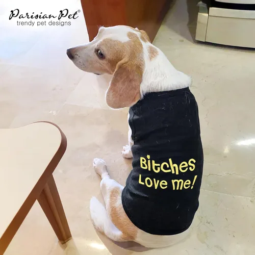 Miniatura 5 de Parisian Pet Camisa para perros – Camisas para perros pequeños – Ropa negra sin mangas para cachorros – Ropa transpirable para perros – Ropa