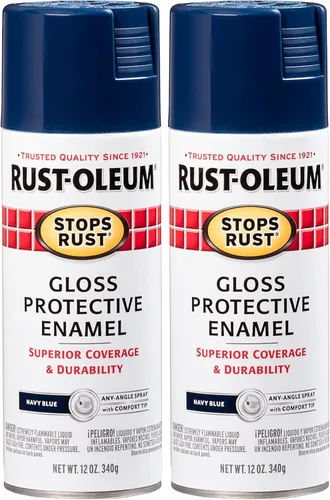 Miniatura 119 de Rust-Oleum 7732830 Stops Rust Pintura en Aerosol, 12 oz, Verde Cazador Satinado