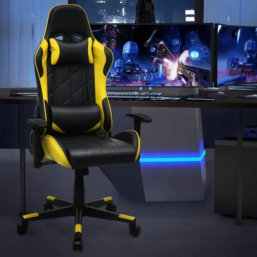 Miniatura 2 de Magshion Silla para juegos, silla reclinable de 90° a 130° con respaldo alto con soporte lumbar, ergonómica para adultos, reclinable, altura