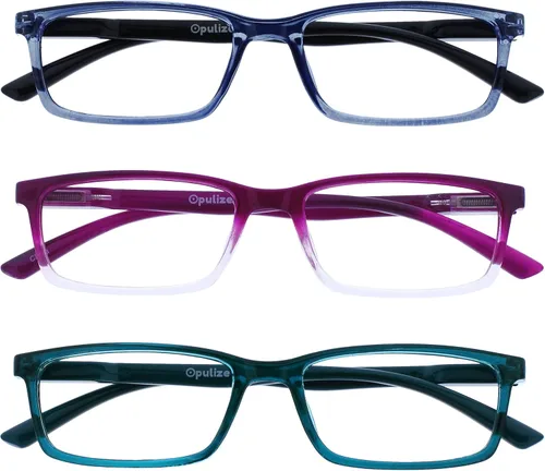 Miniatura 18 de OPULIZE SEE Gafas de Lectura con Bloqueo de Luz Azul para Mujeres y Hombres, Marco Estrecho, Bisagras de Resorte, Gafas para Computadora