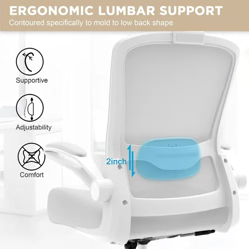 Miniatura 3 de Mimoglad Silla de oficina, silla de escritorio ergonómica de respaldo alto con soporte lumbar ajustable y reposacabezas, silla giratoria con Todo