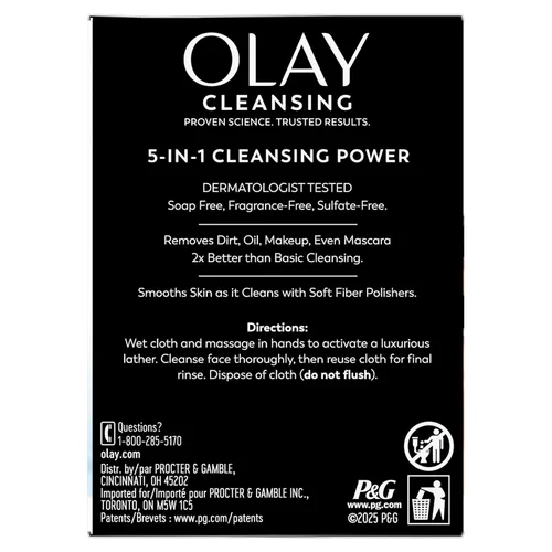 Miniatura 13 de Olay 4 en 1 Paños fragancia y jabón Facial diaria gratuita para piel sensible 33 unidades, embalaje puede variar, Fragrance & Soap Free Daily Facial