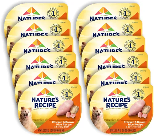 Miniatura 11 de Nature's Recipe Receta de pollo, cebada y pavo en caldo sabroso alimento húmedo para perros, taza de 2.75 onzas, 12