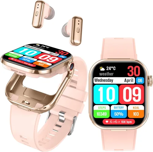 Miniatura 9 de Reloj inteligente Desong con auriculares, pantalla HD de 2.02", reloj de fitness, responder/realizar llamadas, reloj inteligente 2 en 1