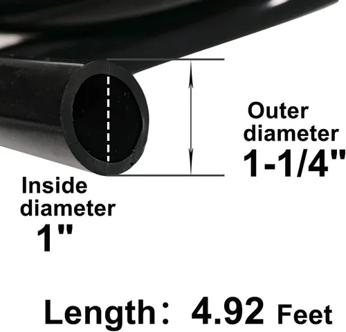 Miniatura 2 de Eoiips Manguera de vacío de silicona de 1 pulgada de diámetro interior x 1-1/4 pulgadas de diámetro exterior de alta temperatura, tubo de aire