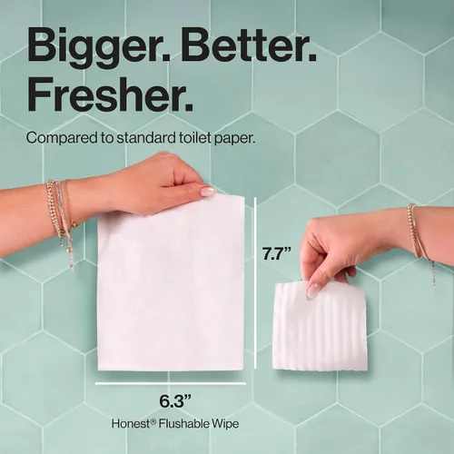 Miniatura 7 de The Honest Company Toallitas desechables para piel sensible Sin fragancia, hipoalergénicas, 99% agua, seguras para tirar al inodoro Toallitas