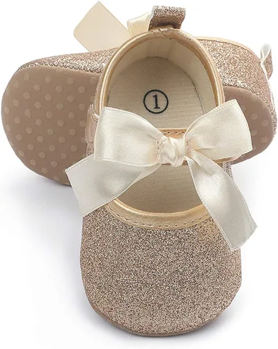 Miniatura 4 de COSANKIM Zapatos planos Mary Jane con suela de goma antideslizante para bebés y niñas pequeñas zapatos de vestir de princesa