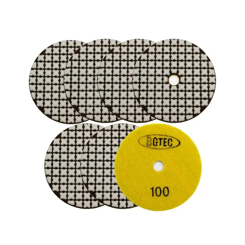 Miniatura 39 de BGTEC Juego de almohadillas de pulido de diamante seco de 4 pulgadas, kit de 8 almohadillas de grano 400 para granito, mármol, piedra de cuarzo