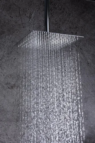 Miniatura 4 de sumerain Sistema de ducha de montaje de techo con válvula áspera, cabezal de ducha tipo lluvia y ducha de mano, acabado cromado
