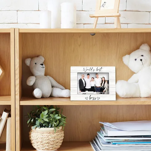 Miniatura 3 de Marco de fotos Boss de 4 x 6 pulgadas, mejores regalos de jefe para mujeres y hombres, marco de fotos de madera, regalo de agradecimiento