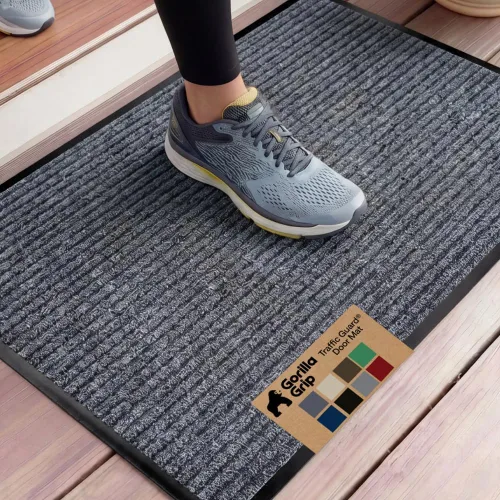 Miniatura 38 de GORILLA GRIP Tapete impermeable para puerta de protección de tráfico, tapetes de entrada resistentes, respaldo fuerte, alfombras comerciales