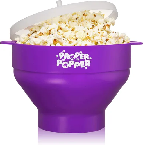 Miniatura 14 de La original Proper Popper - Palomera de microondas para palomitas de maíz, fabricada en silicona, cuenco plegable sin BPA y apto para lavavajillas