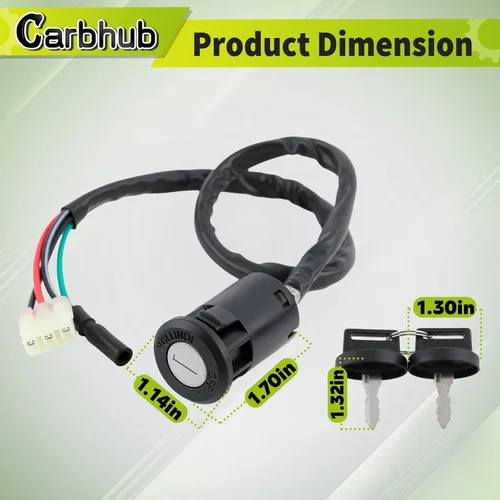 Miniatura 4 de Carbhub Interruptor de encendido w/llaves para Honda TRX250 Recon TRX250EX Sportrax TRX250TE Recon ES TRX250TM Recon Sportrax 400 TRX400EX 2x4