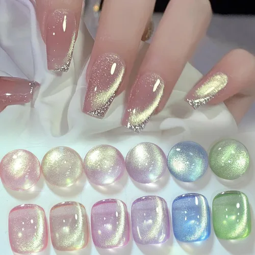 Miniatura 18 de Born Pretty - Esmalte de uñas en gel magnético Cat, set de esmalte de uñas de gel brillante retro magnético de 6 colores, kit de esmalte de uñas Oda