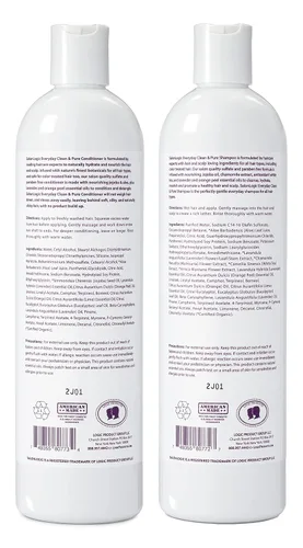Miniatura 2 de SalonLogic Everyday Clean & Pure - Juego de champú y acondicionador, lavanda, calidad de salón, tratamiento de queratina, aroma natural, hidratante