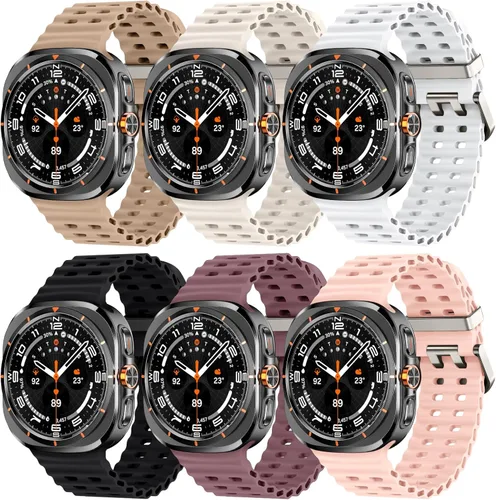 Miniatura 19 de Acextro Paquete de 6 Correas Deportivas Marinas Compatibles con Galaxy Watch Ultra de 47 mm (2025/2024), Correas para Reloj Samsung Watch 7 Ultra