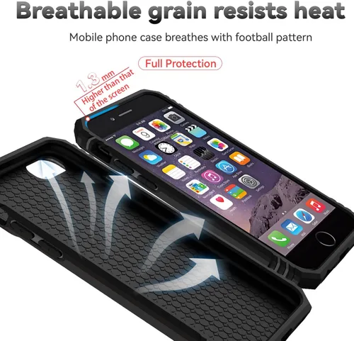 Miniatura 9 de Funda para iPhone SE (3ª y 2ª generación 2022/2020) y iPhone 8/7/6 con cubierta para lente de cámara, protector de pantalla HD, protección contra