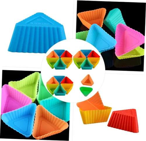 Miniatura 4 de Moldes de silicona para magdalenas triangulares, mini velas de silicona para tartas, molde para tartas de chocolate, tazas de papel, molde