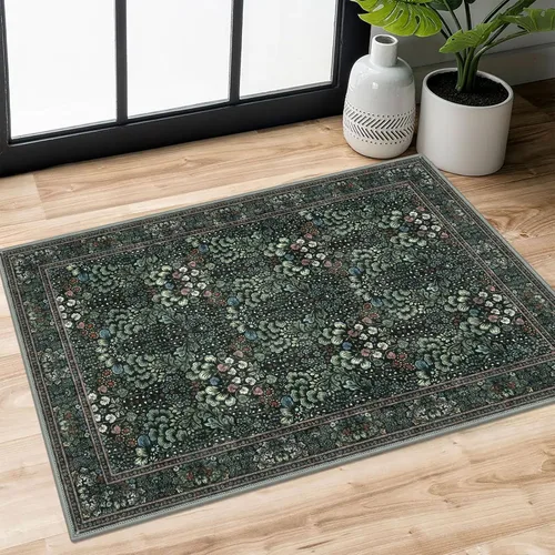 Miniatura 112 de SIILOOM Alfombra antideslizante de pasillo moderna de 2 x 5, súper suave, para pasillos, decoración para cocina, alfombras para pasillos sin 2-Verde