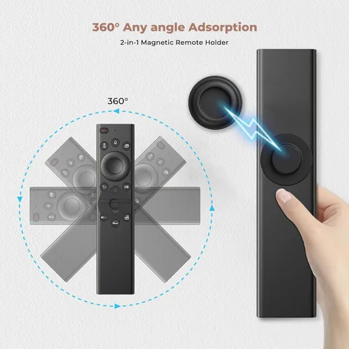 Miniatura 5 de UMUST 4 soportes magnéticos para control remoto, soporte de pared autoadhesivo de silicona para control remoto, organizador de almacenamiento