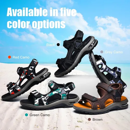 Miniatura 5 de visionreast Sandalias deportivas de moda para niños, con estampado de camuflaje, sandalias deportivas al aire libre, sandalias casuales para la playa
