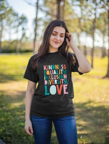 Miniatura 3 de Camiseta con texto en inglés "Kindness Teacher" para mujer, camiseta de educación especial para profesores, vida y amor, camiseta inspiradora