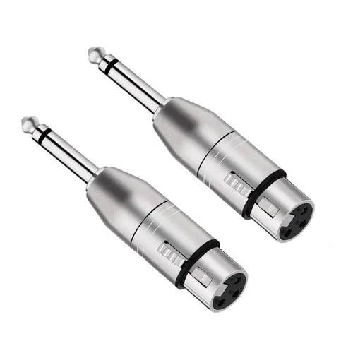 XLR hembra a 1/4 pulgadas TS mono adaptador desequilibrado XLR hembra a 1/4 de pulgada TS mono macho adaptador de cable para mezcladores,