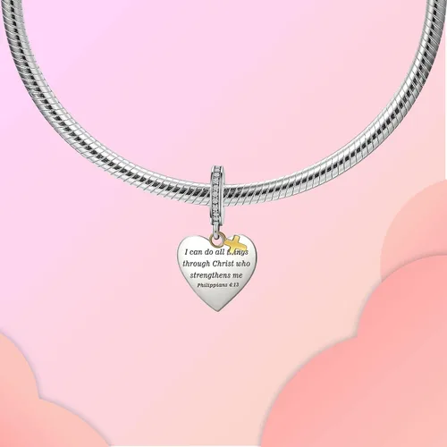 Miniatura 228 de LUXILLA Abalorio de plata de ley 925 para madre, hija, abuela, para familia, amor, madre, hija, abuela, para pulseras, collares, dijes, abalorios