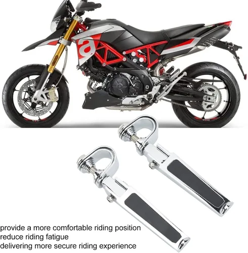 Miniatura 3 de Estriberas Abrazadera en U, mini estriberas para bicicleta, protector de motor, reposapiés para motocicleta, bicicleta de calle con barra de choque
