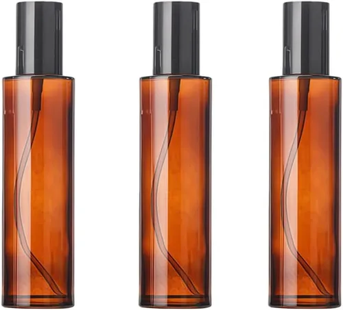 Miniatura 5 de 3 botellas de bomba de vidrio ámbar de 2.0 fl oz y 2 onzas – crema de viaje, loción, mini dispensador de jabón, botella cosmética, recipiente
