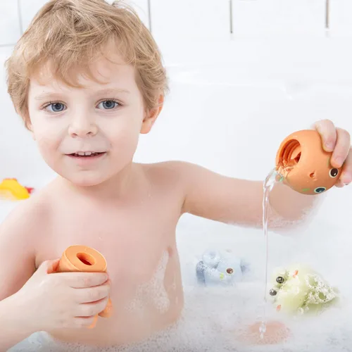 Miniatura 6 de AMCHSURI Juguetes de baño de animales chorros para bebés de 6 a 18 meses y niños pequeños de 1 a 3 años Juguetes de agua en aerosol para bañera