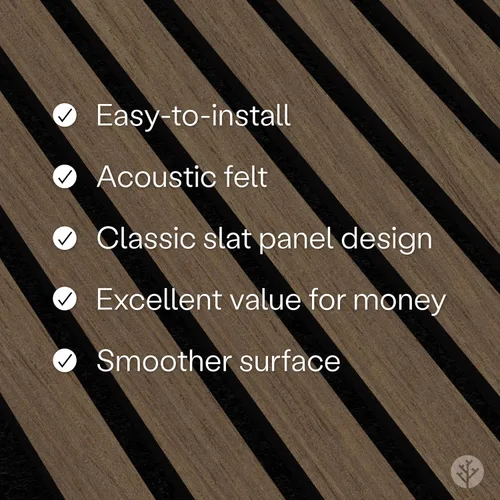 Miniatura 5 de Bark & Bole Oak - Paneles acústicos de chapa de madera texturizada 3D para pared y techo, solución decorativa que absorbe el sonido para hogares
