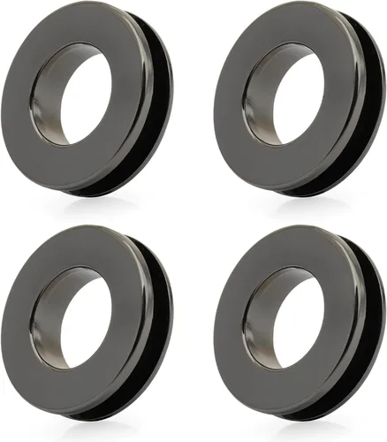 Miniatura 13 de CRAFTMEMORE Anillos de metal a presión con ojales de superficie plana, anillos tóricos para bolso, fácil instalación, paquete de 4 (0.433 in